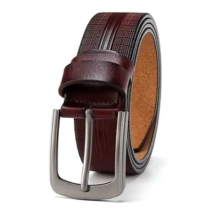 Factory Wholesale Customizable Length Business Genuine Leather Belts Luxury OEM Genuine Leather Men's Belts