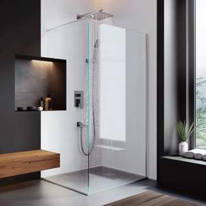 <span class=keywords><strong>Mampara</strong></span> de <span class=keywords><strong>Ducha</strong></span> de Vidrio Templado Impermeable para Baño, Panel de Puerta de <span class=keywords><strong>Ducha</strong></span> Fija sin Marco, Pantalla de <span class=keywords><strong>Ducha</strong></span> Gruesa Transparente de Acero Inoxidable - Product Image 1