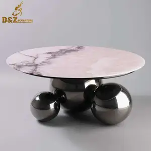 Side Round Stainless Steel Coffee Table Ornaments For Home Decoration