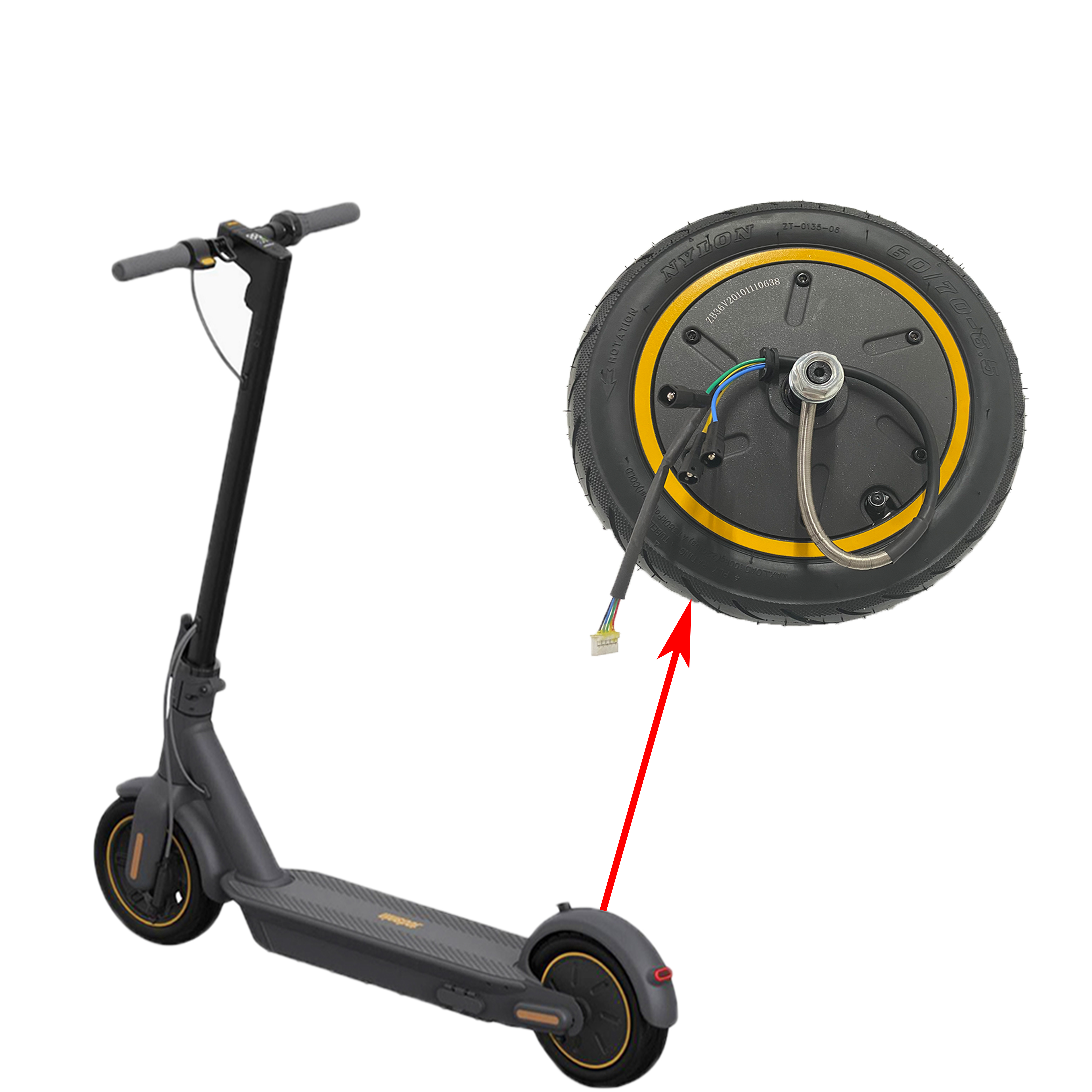 Anello Decorativo Originale Per Mozzo Motore Ninebot MAX G30 30D – Seconda Generazione, 350W, Ricambio Per Scooter Elettrico - 3