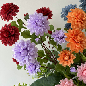 Bunga Krisan Ruyi Buatan 6 Tangkai untuk Dekorasi Jalan Menuju Aula Pernikahan, Dekorasi Rumah, Bunga Buatan - Product Image 3