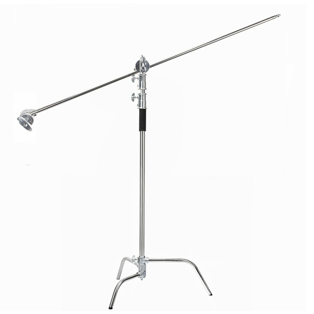 Custom Heavy Stand Studio Light Photography 3.2m C-Stand with 1.2 Meters Extension Arm 2 Pieces Grip Head Professional Tripod