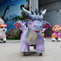 Manèges à monnayeur personnalisés en forme de dragon avec minuteur pour la location à des fêtes d'anniversaire d'enfants