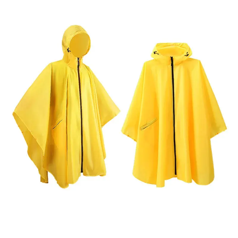 3 In 1 yağmurluk kadın moda uzun erkek su geçirmez çok fonksiyonlu işık Riding yürüyüş sürme açık yağmur pelerini çadır Mat panço