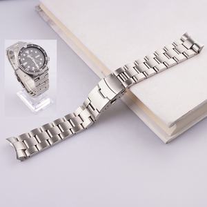 <span class=keywords><strong>Bracelet</strong></span> de montre à maillons d'extrémité incurvés solides en acier 316L brossé argenté de 22mm pour Seik <span class=keywords><strong>SKX</strong></span> 007/009 - Product Image 5