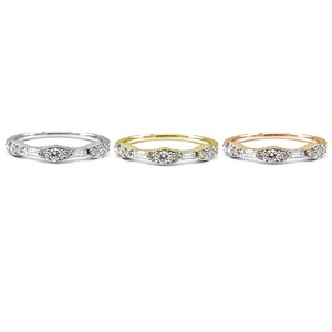 Bague d'éternité fine en or blanc 18 carats avec diamants véritables taille brillant de haute qualité, design classique et fabuleux, idéale pour fiançailles, mariage et fêtes, style Hong Kong - Product Image 4