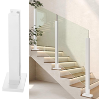 Garde-corps d'escalier en acier inoxydable pour intérieur/extérieur avec balustrade en verre pour balcon, idéal pour les hôtels, appartements et centres commerciaux