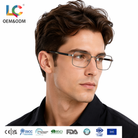 Gafas Ópticas Cuadradas Vintage de Montura Delgada, con Protección Contra Luz Azul, Cómodas para el Trabajo Diario, en Oferta