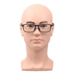 Factory Direct Sales Realistic Skin Heads Plastic Male Mannequin Head for glasses and hats