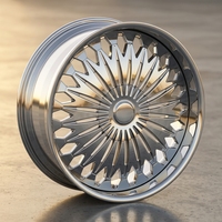 Jantes Forgex en deux parties forgées de 19, 20, 22, 24, 26 pouces, style Diamond Sunburst, pour Escalade, Tahoe, Yukon, Suburban, Navigator, F150