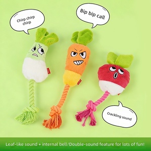 Juguete Masticable para Perros con Forma de Vegetal, Ecológico, de Peluche, Divertido, con Sonido, Duradero, para Limpieza Dental, Interactivo, Accesorios para Mascotas, OEM/ODM - Product Image 3