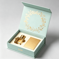 Boîte d'emballage en carton magnétique pour parfum avec logo personnalisé, 50 ml, 100 ml, boîte cadeau de luxe haut de gamme pour flacon de parfum, fermeture magnétique