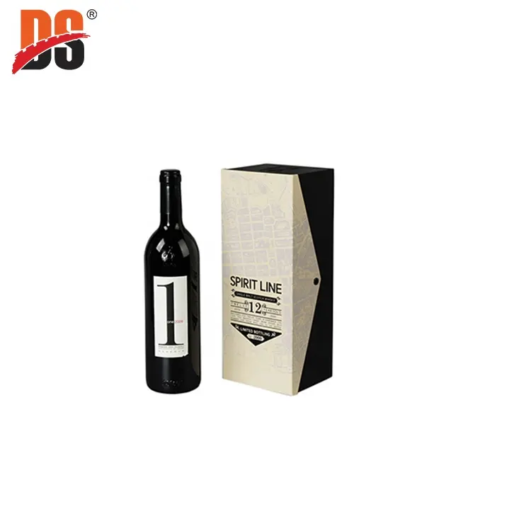 DS Personalizzato bottiglia di vino scatola di imballaggio MDF scatola di imballaggio di legno