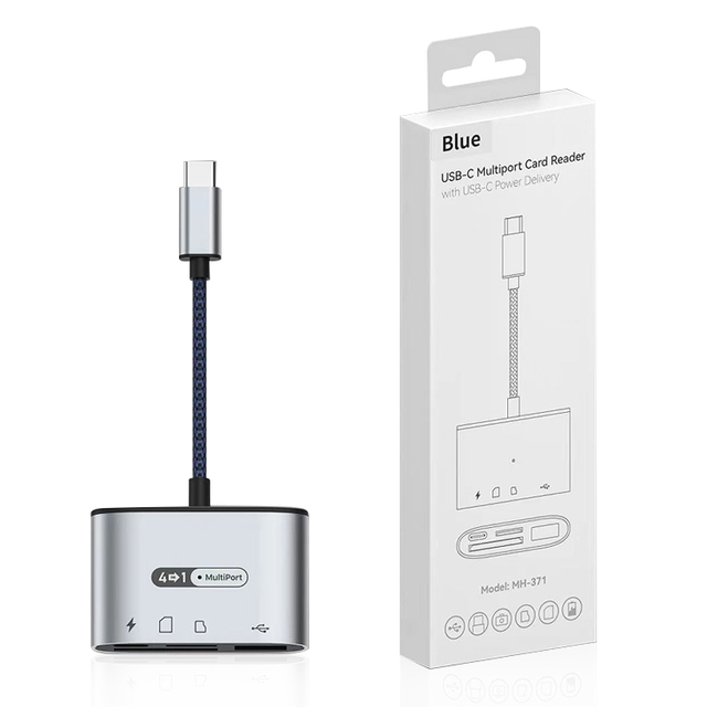 2022 Multi-Function 4 in 1 Otg Card Reader Tf Card Reader Card Reader for Phone