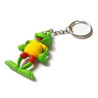 Porte-clés PVC design personnalisé pendentif porte-clés 3D Anime en caoutchouc souple breloques de dessin animé 3D mignon