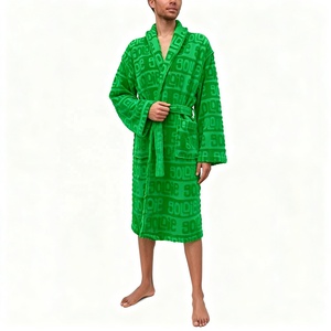 <span class=keywords><strong>Accappatoio</strong></span> di Alta Gamma in Cotone <span class=keywords><strong>Jacquard</strong></span> con Collo a Scialle, Morbido, Confortevole e ad Asciugatura Rapida, Adatto per Hotel e Uso Domestico - Product Image 3