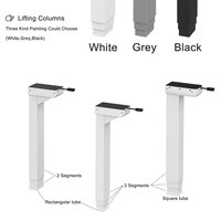 Colonne de levage électrique robuste en acier laminé à froid, pied de table télescopique motorisé réglable en hauteur pour bureau debout