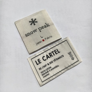 Woven Private White Garment Textile Clothing Manufacturer Fabric <b>Tags</b> Iron on Neck Cotton Custom Made Logo Labels for <b>Clothes</b> - Product Image 4