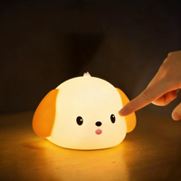 Lampe de nuit pour bébé en silicone souple, rechargeable par USB, avec commande tactile, lumière LED pour la chambre d'enfant, cadeau pour le sommeil