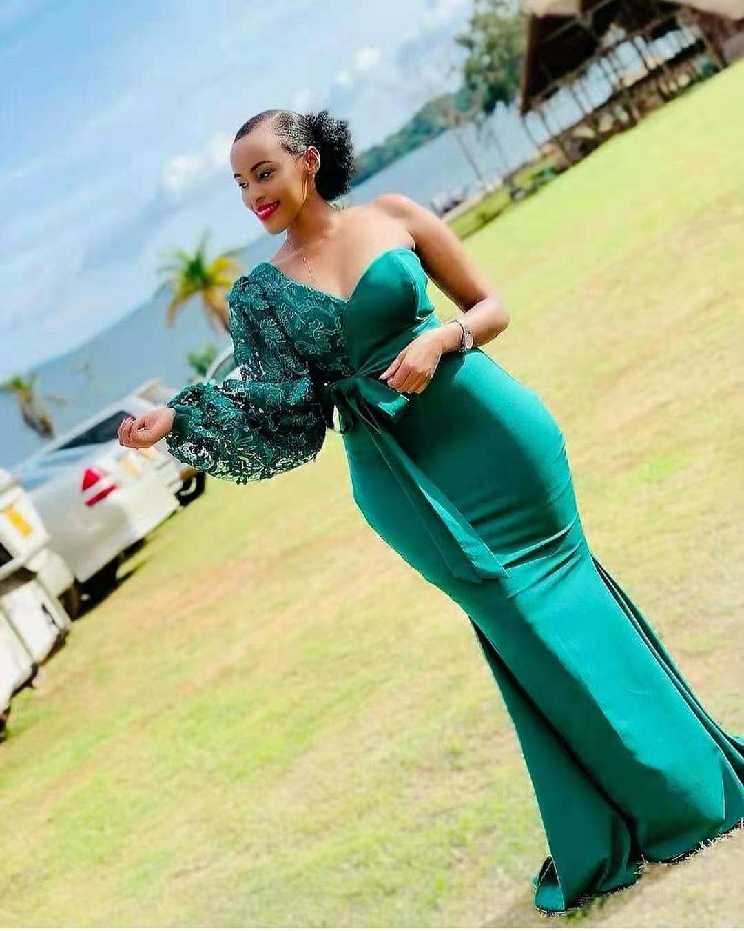 Аппликациями в африканском стиле со стразами на свадьбу платье подружки невесты вечерние на одно плечо Русалка с длинным рукавом Зеленые платья для подружек невесты MB28