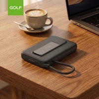 Banques d'alimentation sans fil en gros portables câble intégré PD 20W charge rapide extérieure Magn Mini batterie externe 5000mAh avec support