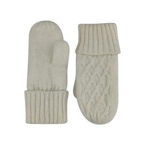 2022 di lusso Cable Ski neonato Vintage Angora bianco per bambini <span class=keywords><strong>guanti</strong></span> in maglia con fodera in Jersey guanto invernale - Product Image 1