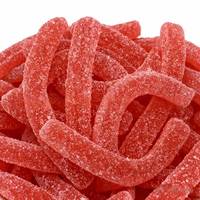 Bonbons en gros en vrac, sucettes acidulées, sac de bonbons fruités, bonbons acidulés sucrés halal personnalisés en Chine, bonbons gélifiés longs enrobés de sucre