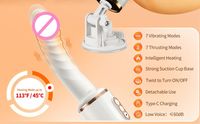 Vibrateur en silicone chauffant à 7 modes de vibration, jouet sexuel mains libres, puissant, machine de masturbation automatique pour femmes