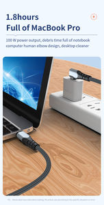90 grados en forma de L PD 100W <span class=keywords><strong>USB</strong></span> C a C 5A Cable de teléfono de carga rápida 480 Mbp Transferencia DE DATOS Cable <span class=keywords><strong>USB</strong></span> C Compatible con computadoras - Product Image 5