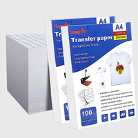 Papel de Transferencia para Camisetas, Imprimible con Láser e Inyección de Tinta, Formato A4, Papel de Transferencia Térmica Ligero para Ropa, Prendas y Telas, de Fábrica China