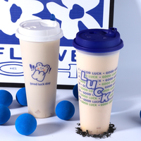 Vasos de Plástico Duro con Tapa y Pajita, Vasos de Plástico Duro Personalizados, Transparentes, Ecológicos, para Fiestas Hawaianas de Halloween, de Pared Simple, al por Mayor