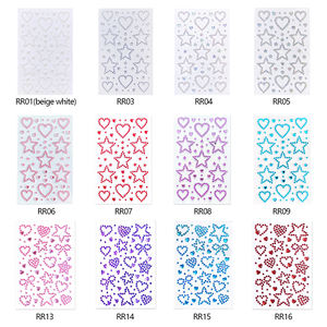 Gros Festival Maquillage Yeux Gemmes Adhésif Strass Autocollants Coeurs Étoiles Auto-Adhésif Bijoux Visage Cheveux Gemmes - Product Image 3