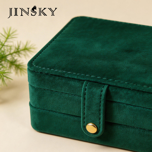 Exquisite <b>Small</b> Portable Travel Jewelry <b>Box</b> Luxury Velvet <b>Storage</b> <b>Box</b> For Gold Rings Earrings Necklaces - Product Image 3