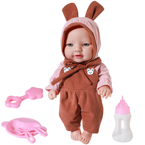 MILI Muñeca de juguete para niños hecha a mano de 12 pulgadas Bebé de simulación de vinilo completo con accesorios Nuevo material plástico - Product Image 2