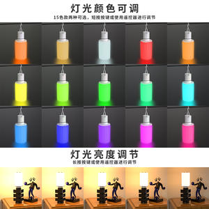 Lámpara de Escritorio LED Magnética Recargable de 10W con Pantalla para PC, Control Remoto, Luz Nocturna con Cable USB y Gancho para Iluminación Ambiental Interior - Product Image 3