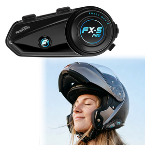 2 pièces Intercom <span class=keywords><strong>Bluetooth</strong></span> pour <span class=keywords><strong>casque</strong></span> Fodsports FX-S Pro 5.4 1000M pour 3 motards, <span class=keywords><strong>casque</strong></span> interphone <span class=keywords><strong>moto</strong></span> avec réduction de bruit CVC - Product Image 1