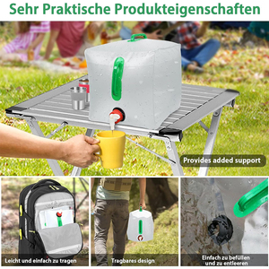 Récipient de stockage d'eau pliable en plastique PVC sans BPA 20L grande cruche de stockage d'eau pour <span class=keywords><strong>kit</strong></span> de survie d'urgence en plein air - Product Image 4