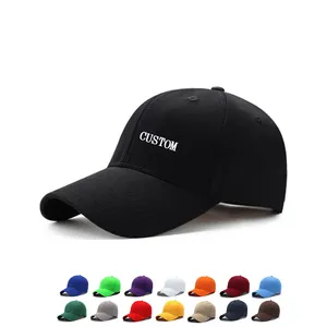 高品質のカスタムコットンプリントロゴ野球帽刺Embroideryニューヨーク6パネル黒野球帽帽子