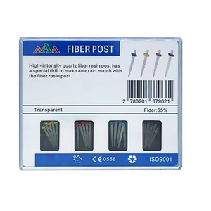 Kit <span class=keywords><strong>de</strong></span> tiges dentaires en fibre <span class=keywords><strong>de</strong></span> quartz certifiées CE, multi-tailles, pour restauration dentaire, tiges droites à visser en résine pour canaux radiculaires - Product Image 5