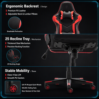 Chaise de jeu en cuir PU ALINUNU avec logo personnalisé pour un usage domestique, chaise de jeu ergonomique avec accoudoirs 2D