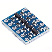 Módulo de Interfaz Bidireccional de 4 Canales, Conversor de Nivel Lógico I2C 3.3V-5V, Placa de Desarrollo 28800bps 15x13mm para