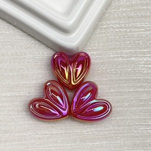 Perles en acrylique électroplaqué en forme d'oreille de lapin et de cœur, à trou droit, pour la fabrication artisanale de chaînes de téléphone portable - Product Image 4