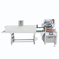 Máquina de Serigrafía Rotativa de un Solo Color en Oferta con Línea de Secado IR, Máquina de Impresión de Pantalla de Seda para Piezas de Plástico