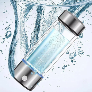 Bouteille d'hydrogène en verre en acier inoxydable noir alcalin 420ml tasse d'<span class=keywords><strong>eau</strong></span> riche en hydrogène bouteille d'<span class=keywords><strong>eau</strong></span> riche en hydrogène vente en gros - Product Image 1