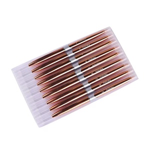 <span class=keywords><strong>2022</strong></span> oro rosa Kolinsky 100 Kolinsky cepillo de <span class=keywords><strong>uñas</strong></span> férula prensada mango de Metal con clavos acrílicos - Product Image 2