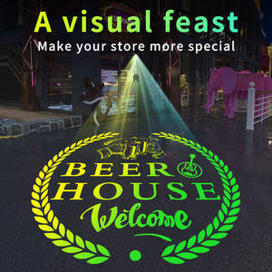 ไฟโปรเจกเตอร์เปลี่ยนสีอัตโนมัติโลโก้ Gobo ไฟโฆษณา telecontrol LED โคมไฟติดผนังโคมไฟกลางแจ้งกันน้ำ IP67 HD & Bright - Product Image 3