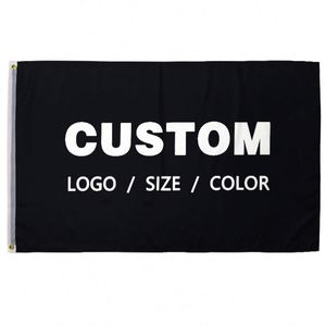 Drapeaux personnalisés en polyester imperméable de haute qualité 90x150cm avec œillets, prix de gros, impression par transfert thermique, couleurs vives - Product Image 1