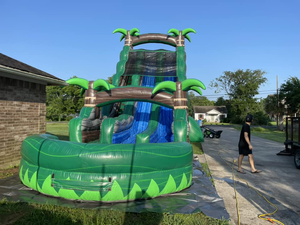 Kommerzielle große 18ft 25ft hoch 00m lange Luft Erwachsene Pastell rosa Sprengen Pirate Battle Mini Spiral aufblasbare Wasser rutsche Pool - Product Image 2