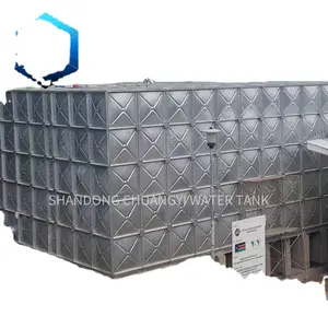 5m deep hot dipped pressed galvanized steel plates water tank for water supply