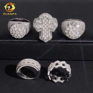 <span class=keywords><strong>Anello</strong></span> Moissanite Stile Hip Hop in <span class=keywords><strong>Argento</strong></span> Sterling <span class=keywords><strong>925</strong></span>, Gioiello con Diamanti Sintetici, Supera il Test del Diamante, <span class=keywords><strong>Anello</strong></span> da <span class=keywords><strong>Uomo</strong></span>, Disponibile negli USA - Product Image 2